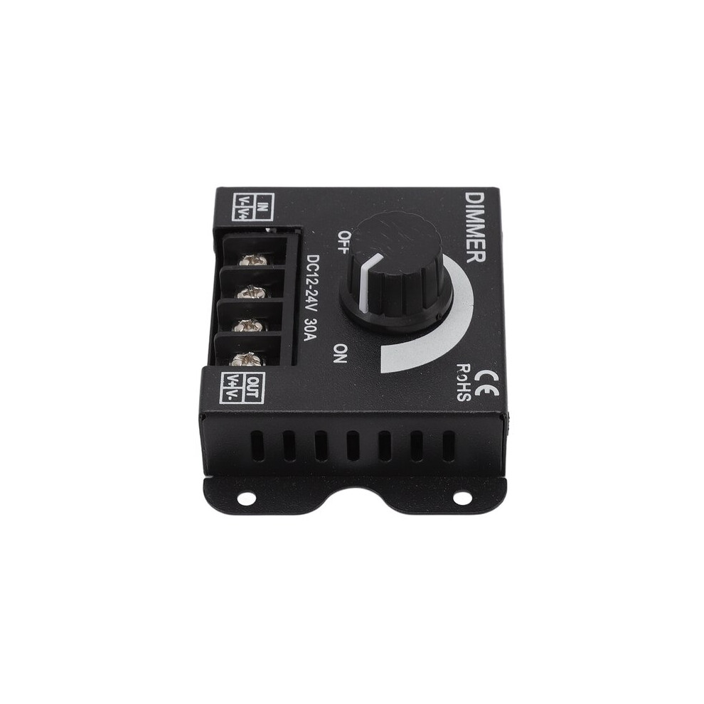 Led Dimmer Controller With Smooth Dimming 0-3% No Flicker, 12-24V Dc Single Color, 50,000H Lifespan Aluminum Alloy Case For Led Strips 6901508542907