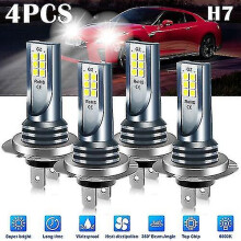 Lampadine a LED H7 per fari, confezione da 4, 15000LM, luce bianca 6000K, impermeabili IP67, compatibili con auto, furgoni e SUV.