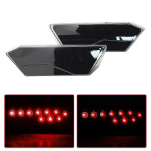 Ζεύγος πίσω φώτων LED 10W IP67 Αδιάβροχο συμβατό με Polaris RZR 2014-2016 Κόκκινο πίσω φως ABS