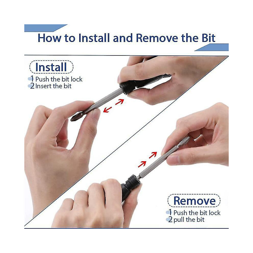 Electric Screwdriver With 4N.m Torque, 280Rpm, Led Light & Extension Rod, Usb Charging For Diy Tasks 6901508440548