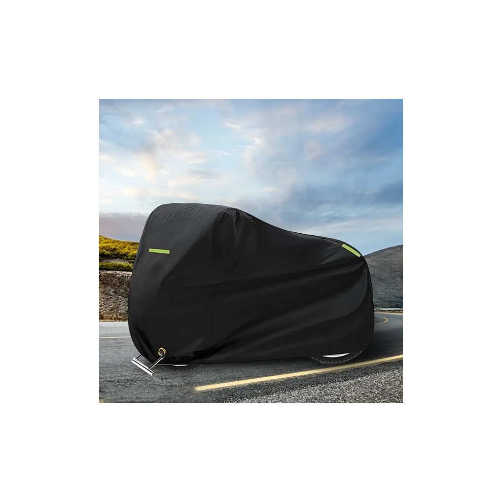 Motorbike Cover Universal Fit For Scooters Waterproof 210D Fabric With Reflective Stripes And Fixing Straps 6901508547483