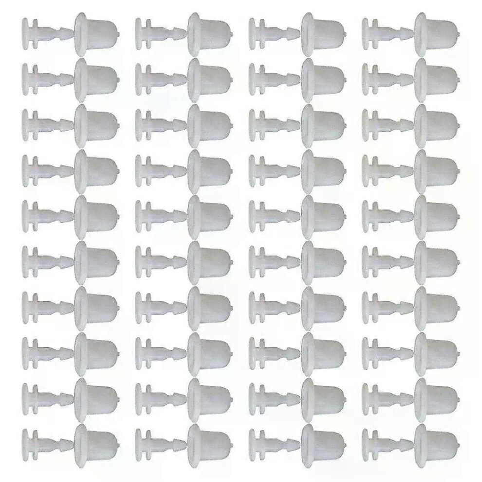 40-Pack Plastic Fender Liner Clips Compatible With Nissan Patrol Gu Navara D22 Pathfinder - Part 01553-02903 Fastener Set White 6901508478138
