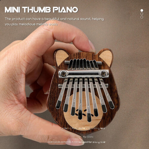 Kalimba Thumb Piano for Beginners with Expanded Tonal Range Durable Walnut Maple Compact Design 1
