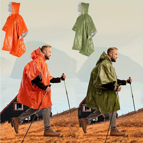 Notfall-Regenumhang, Einweg, faltbar für Erste-Hilfe-Sets