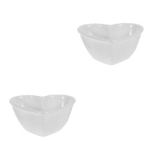 2Pièces Bol À Dessert Blancs En Céramique De Qualité