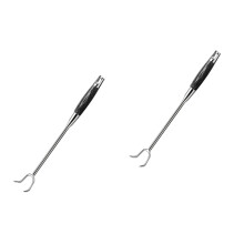 2Pièces Crochet À Viande En Manche Bois Barbecue Cuisine Maison