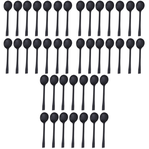 300Pièces Cuillères Jetables Noires Pour Glace Gâteaux