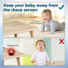 Eckenschutz für Babytische, 6 Meter, lebensmittelechtes PVC, transparenter Kantenschutz für Kindersicherheit, einfache Montage mit Werkzeug