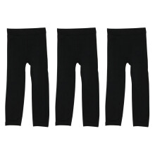 3Pcs Girls Warm Black Leggings Winter Stretchy Thick Lined Tights
