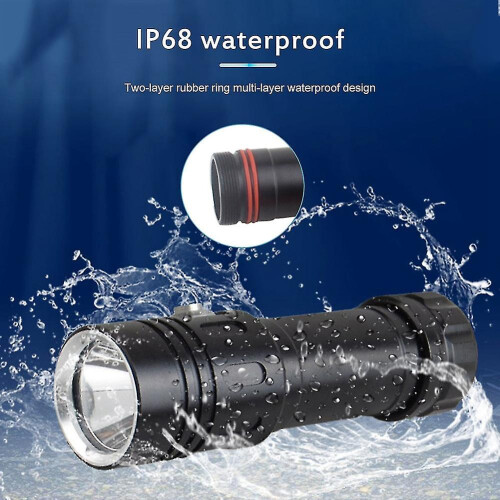 Φακός Καταδύσεων 1000 Lumen IP68 Αδιάβροχος με Μπαταρία 18650/26650 για Θαλάσσιες Εκδρομές 2