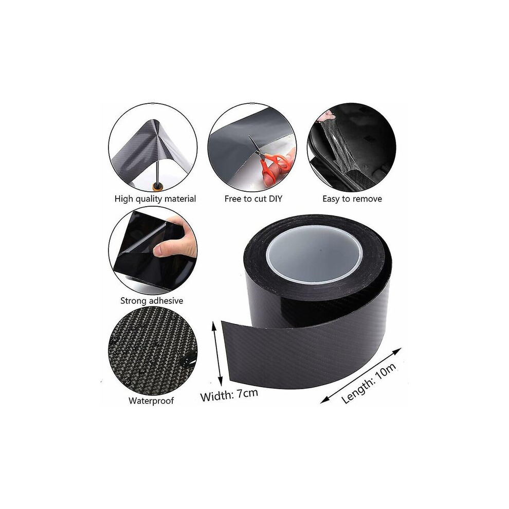 5D Carbon Fibre Protective Film Compatible With Suv, Car - Anti-Scratch, Waterproof For Door Edge, Bumper 6901508568846