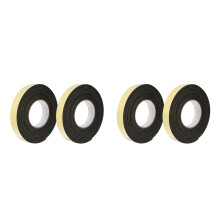4Rolls Black Durable Eva Sponge Seal Strip Adhesive Tape for Doors