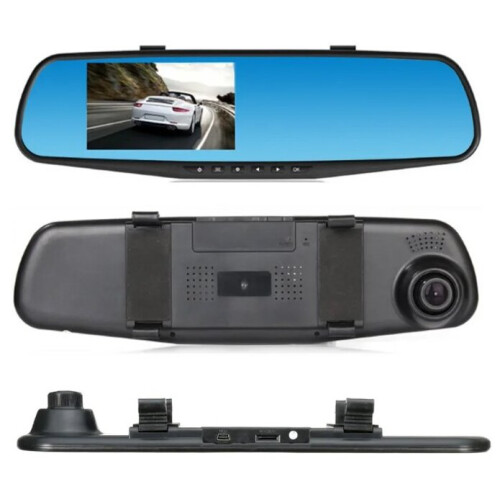DVR de Carro com Lentes Duas, Tela de 4.3 Polegadas, Gravação em Loop, Sensor G e Ângulo Largo de 170 2