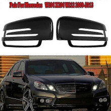Taustapeilin suojukset pari, yhteensopiva Mercedes-Benz W204 W212 W221 kanssa - ABS-materiaalia, kirkkaan musta