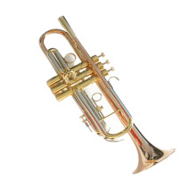 Professional Bb Trumpet Brass OnePiece Tube Body Warm Tone for Jazz and Orchestra