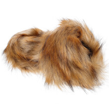 2St Fluffy Polsbanden Warm Lichtbruin Winteraccessoire