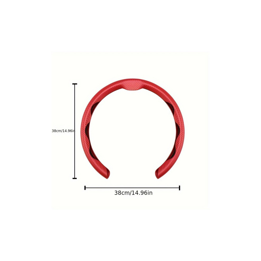 Non-Slip Carbon Fibre Steering Wheel Cover Compatible With Various Vehicles, Enhanced Grip And Driving Comfort 6901508557536