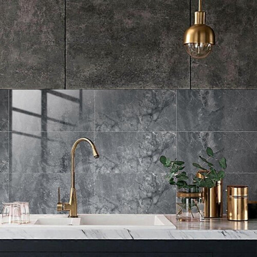 Autocolantes de Azulejo Mármore Espesso 12x12 Polegadas, Impermeável para Cozinha e Banheiro 2