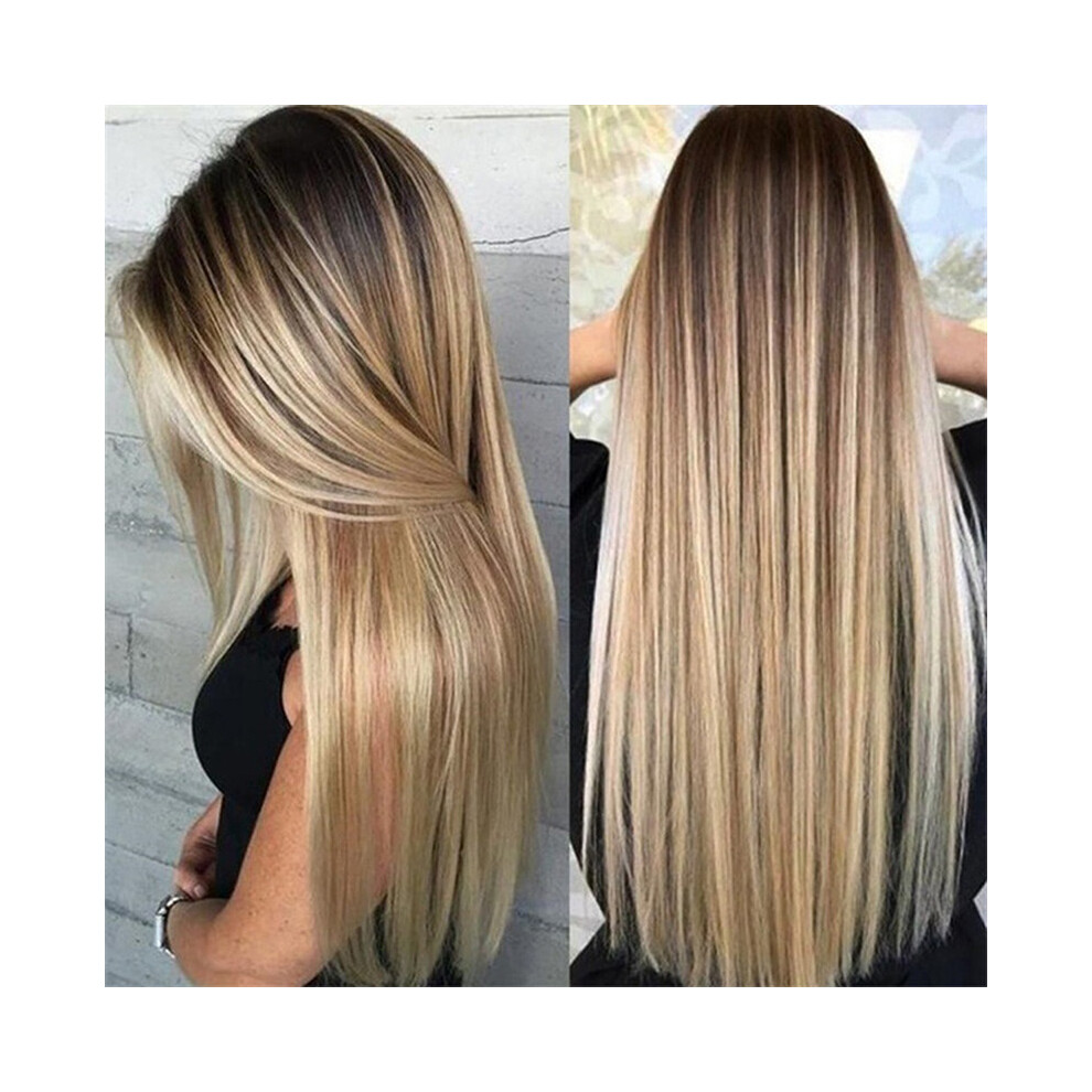 Hue-Grain Heat Resistant Blonde Gradient Synthetic Wig
