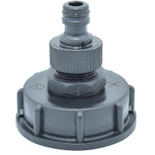 Watertankadapter, S60x6 binnendraad naar snelkoppeling voor GARDENA-slang, polyethyleen fitting voor 1000L IBC