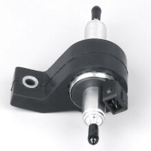 Brandstofopvoerpomp compatibel met Webasto standkachel 12V, metaal-kunststof constructie, zilver-zwart.