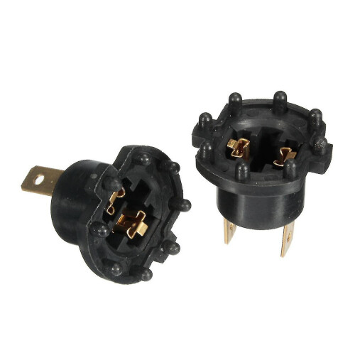 Black Plastic Headlight Socket Pair Compatible with Mazda 3 5 323, Car Lamp Connector Plug (2-Pack) 1