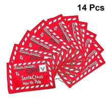 Reusable Fabric Christmas Envelopes, Set of 14 Durable Non-Woven Gift Bags for Tree Ornaments Stocking Fillers, Holiday Decoration