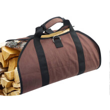 Porte-bûches convertible sans côtés, capacité 80 kg, toile cirée imperméable pour transport et stockage