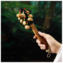 Handheld Wind Chime with Wooden Handle, Handcrafted for Meditation, Yoga and Percussion Use