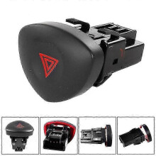 Interruttore luci di emergenza compatibile con Vauxhall Opel 8200060036 8200442723 Pulsante in plastica nera per Corsa C Astra H
