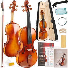 4/4 Full Size Jujube Wood Violin Set for Beginners and Adults with Balanced Rich Tone