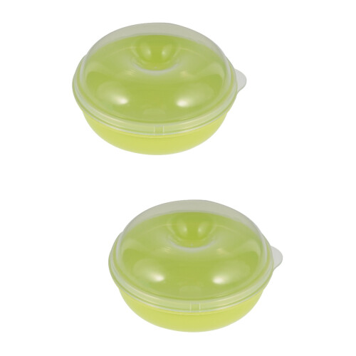 2Pièces Boîtes Hermétiques Vertes PP Pour Pain Donuts