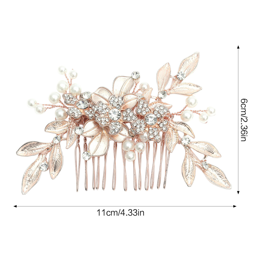 Dachuang Beauty Bridal Pearl Rhinestone Hair Comb