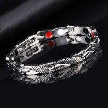 (Silver) Magnetic Therapy Bracelet for Men & Women