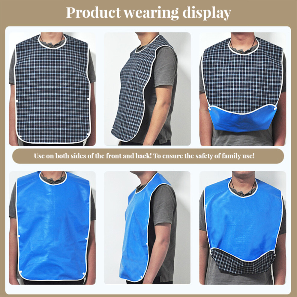 Roc-Electron 3Pcs Adjustable Waterproof Dining Bibs