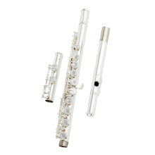 Silver C Key Flute 16 Holes White Copper Clear Full Tone for Beginners and Student Practice