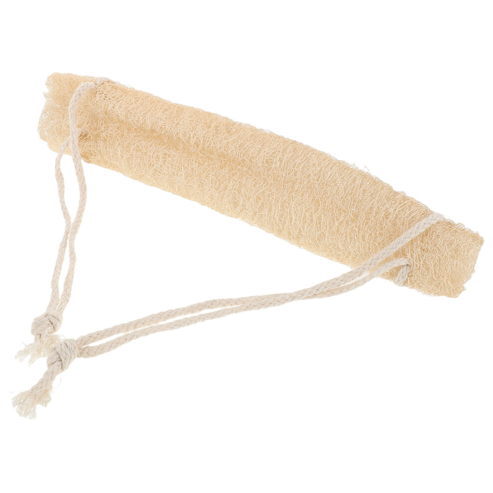 Ohphcall Beige Natural Loofah Exfoliating Towel For Body Bath Back Scrubber