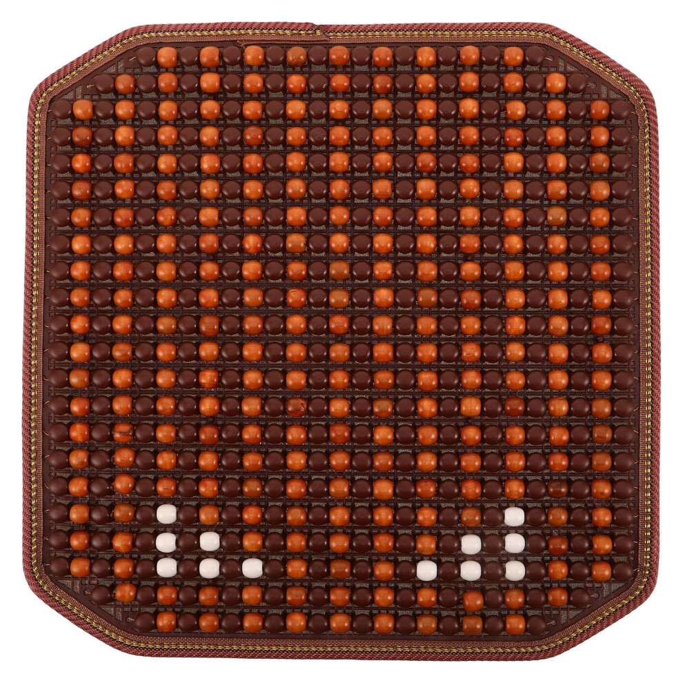 Breathable Wooden Beaded Car Seat Cushion Cooling Pad For Driver 3722858800102