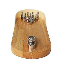 Wooden Table Board Metal Texture Mini Bowling Table Game