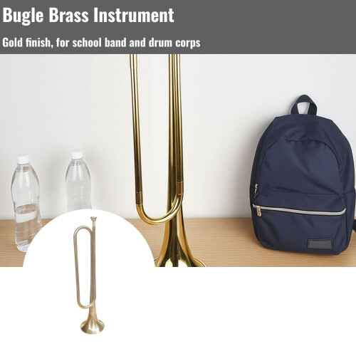 Student Bugle for Beginners with Clear Resonant Sound, Durable H68 Copper Brass Training Bugle 1