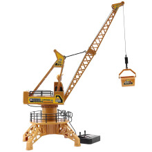 RC Tower Crane Model, 48 cm Tall with Rotating Function, Realistic Simulation Building Toy for Construction Enthusiasts, Yellow