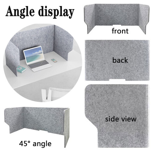 Foldable Acoustic Desk Privacy Panel for Noise Reduction, Freestanding Polyester Divider 60cm 2