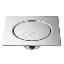 Bouncing Floor Drain with Polished Welding Process, 10x10cm Standard Size, Stainless Steel Silver