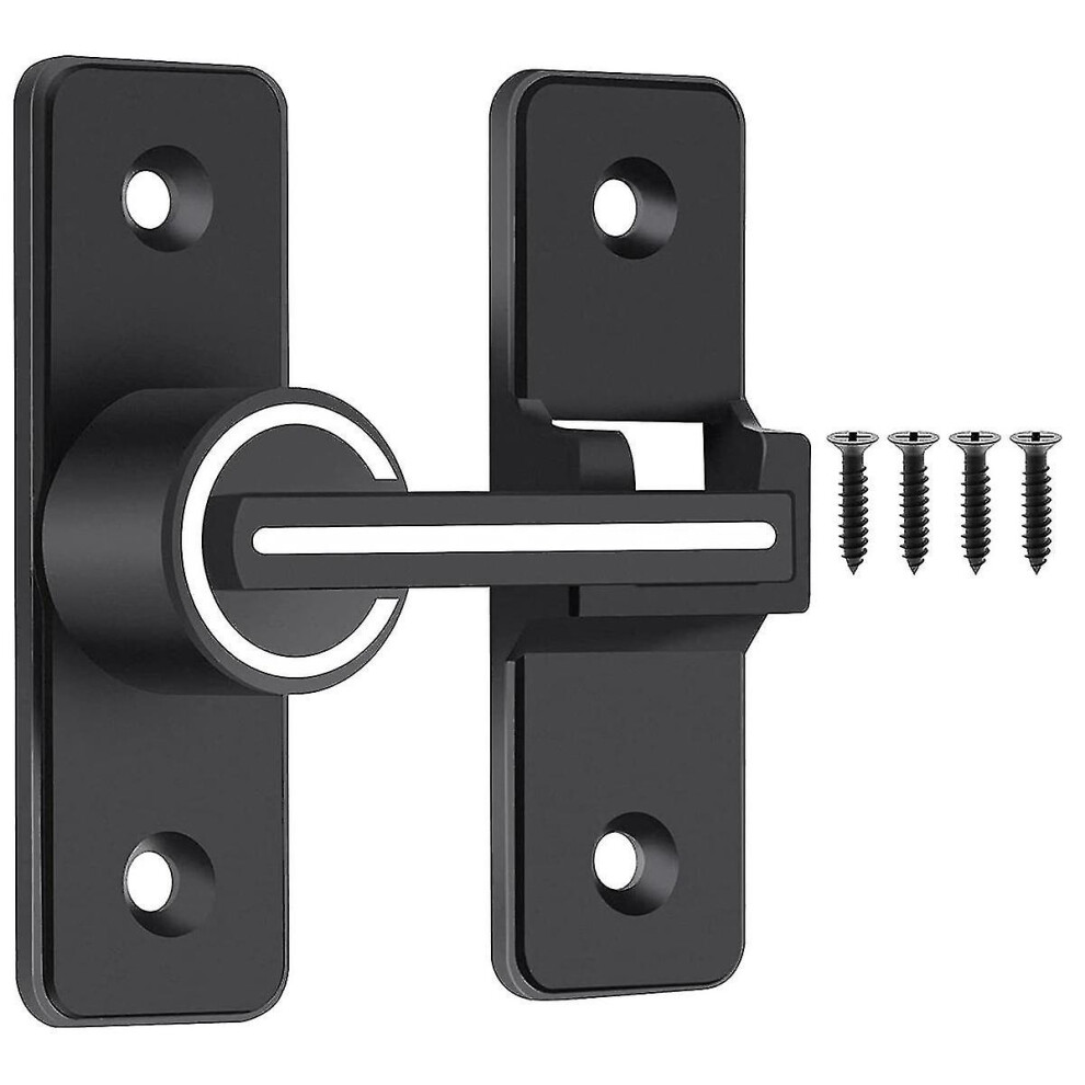 Glow In Dark Barn Door Lock, 180-Degree Rotation Metal Latch For Bedroom Bathroom Door, Privacy Security Lock 6901508463585
