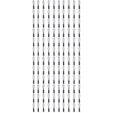 120St Zwarte Plastic Rits Trekkers Voor Jas, Tas En Bagagereparatie