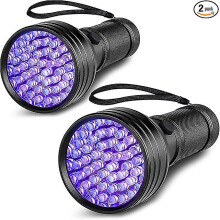 UV-Taschenlampe (395 nm) mit 51 LEDs und Gehäuse aus Aluminiumlegierung zur Erkennung von Haustierurin und zur Harzhärtung