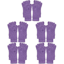 10Paires Doigts Pour Femme Coton Élastiques Violet Sport