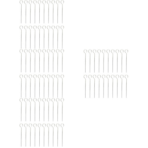 80Pièces Brochettes Bbq Réutilisables En Acier Argent