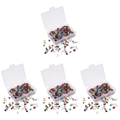4Boxes Smooth Irregular Chip Stone Beads for DIY Necklace and Bracelet