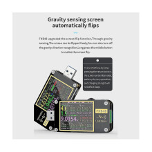 USB Tester Compatible with USB-C, High Resolution Data Logger for Charging Protocol Capacity Measurement